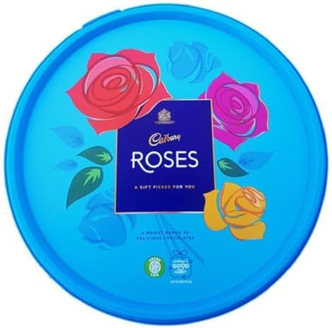 Cadbury Roses Tub, OFFICIAL, Assortment of Brightly-Wrapped Chocolates in Various Flavours for Sharing on Festive Occasions, 600 g