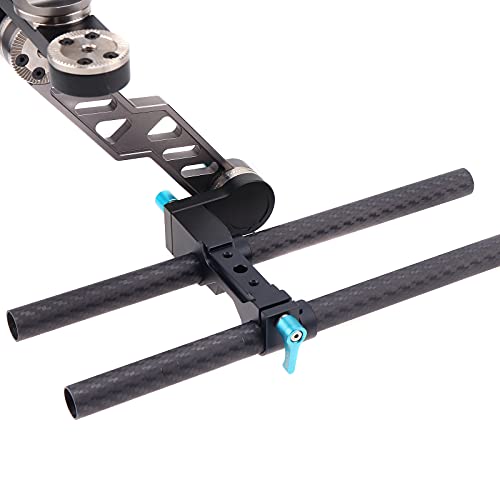 Image of FocusFoto 15mm Carbon Fiber Rods 15cm /6inch Length for 15mm Rod Rail Support System DSLR Camera Rig (Pack of 2)