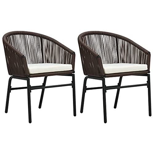 Chaises de patio en rotin résistant aux intempéries avec coussins
