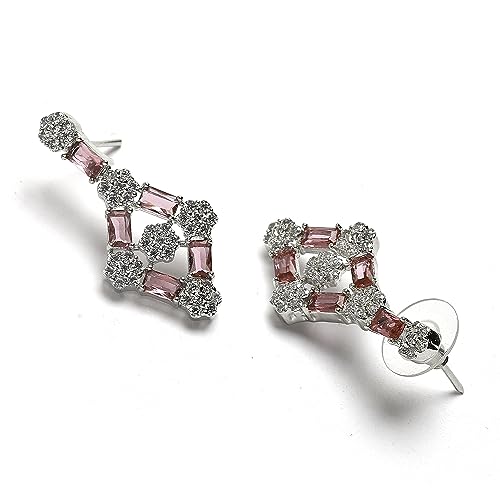 Rhodium-Plated American Diamond Necklace Set