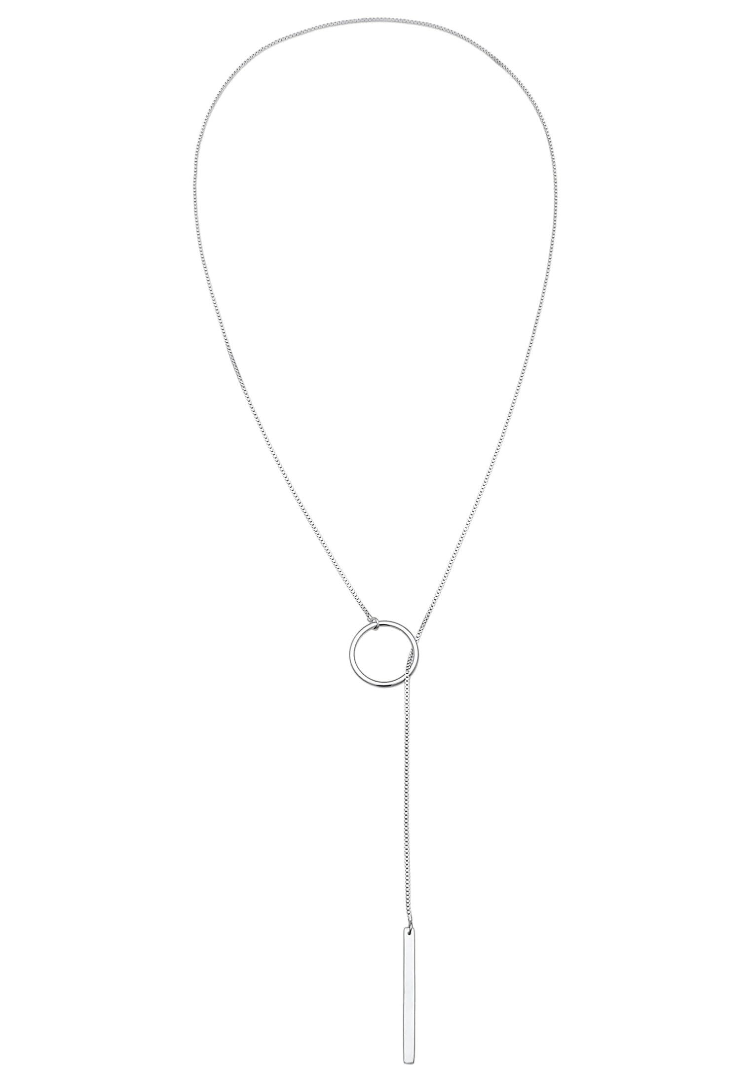 Elli Halskette Damen Y-Kette Kreis Stab Geo 925 Silber