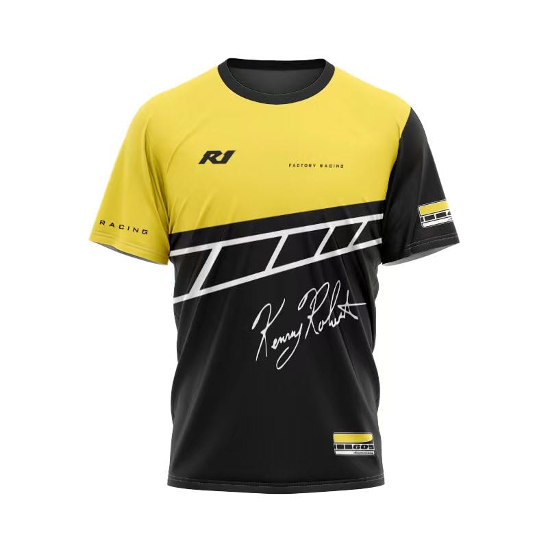 for Yamaha R1 60th Anniversary Racing Team Motorcycle Riding T-Shirt Breathable Yellow Do Not Fade Jersey Short Sleeved S-5XL