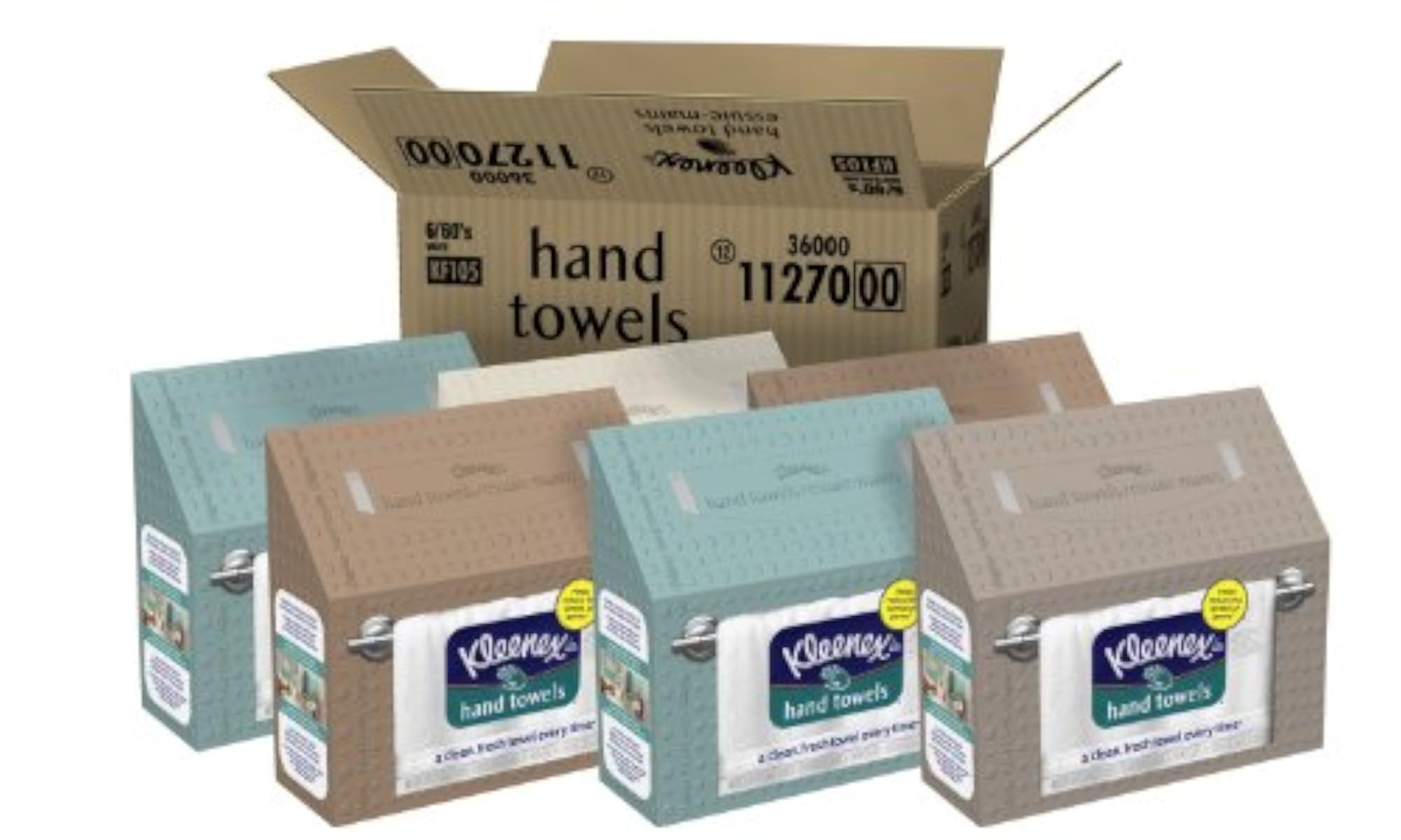 White Hand Towels (6 Boxes), Soft and Absorbent
