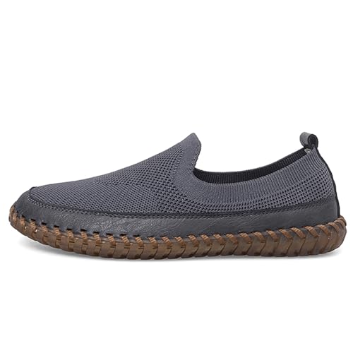 Men's Mesh Walking Shoes Slip-On Loafers with Comfort Soft Rubber Sole Breathable Knit Casual Driving Shoes2