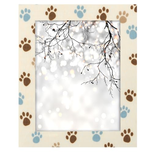 OSAM SPACE Brown Blue Dog Paw 11x14 Inch Picture Frames Decorative Photo Frame for Wall Hanging or Tabletop Display Acrylic Digital Picture Frame for Home Office Hotel