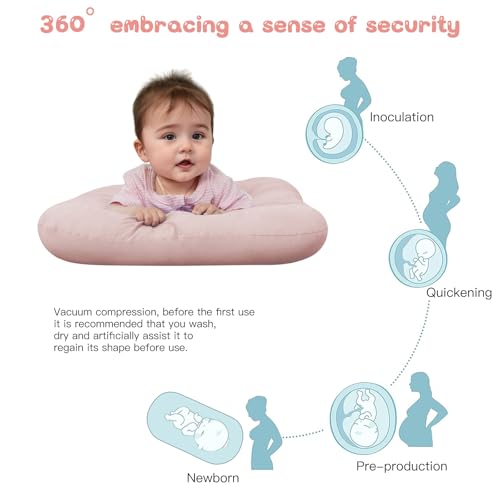 Image of Baby Lounger for Newborn, Bionic Design Baby Lounger, Soft Organic Cotton Breathable Lounger for Infants 0-18 Months (Purple)