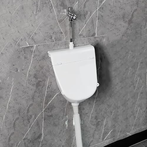Urinario seco de Pared con válvula de Descarga Manual, Ideal para Garaje y Patio Trasero.
