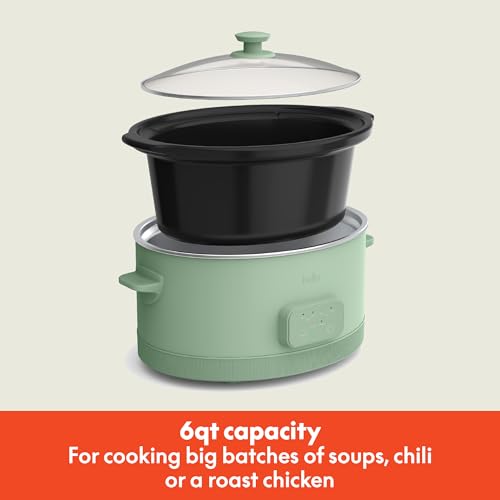 Image of bella SAVOR 6qt Programmable Non-Toxic Slow Cooker, Seaglass