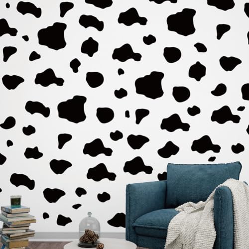 Sticker mural imprimé vache deco facile sans colle