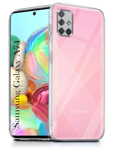Image of Jkobi Back Cover for Samsung Galaxy A71 (Silicone Clear Shockproof Case with Camera Protection | Soft and Flexible | Transparent)