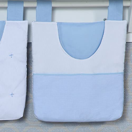 Porta Fraldas De Varão Bebê Menino Carros Azul Bebê 3 Peças