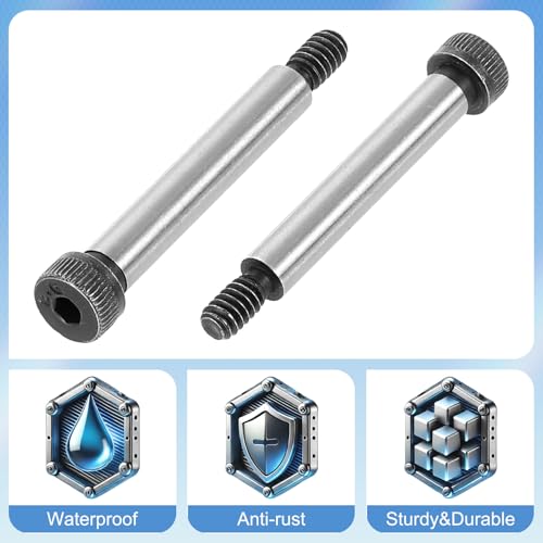 QUARKZMAN Legierungstahl Sechskantkopf Schulterbolzen, 1-1/2 Schulterlänge, 1/4 Schulterdurchmesser, #10-24 Gewinde, 8 Stück