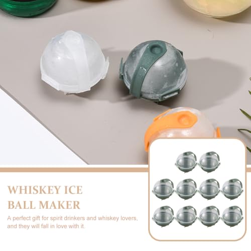 Molde para bolas de hielo Beaupretty de plástico verde 10 piezas miniatura 5