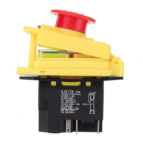 Bouton-poussoir d'arrêt d'urgence 220V 2HP interrupteur KJD17B 5 pins