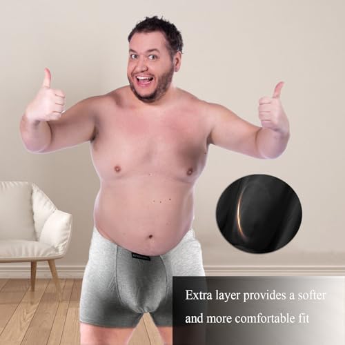 Mens Big and Tall Underwear Boxer Briefs, Soft Breathable Modal Underwear for Big Men 3-Pack, 5XL-8XL, 310-460 lbs3