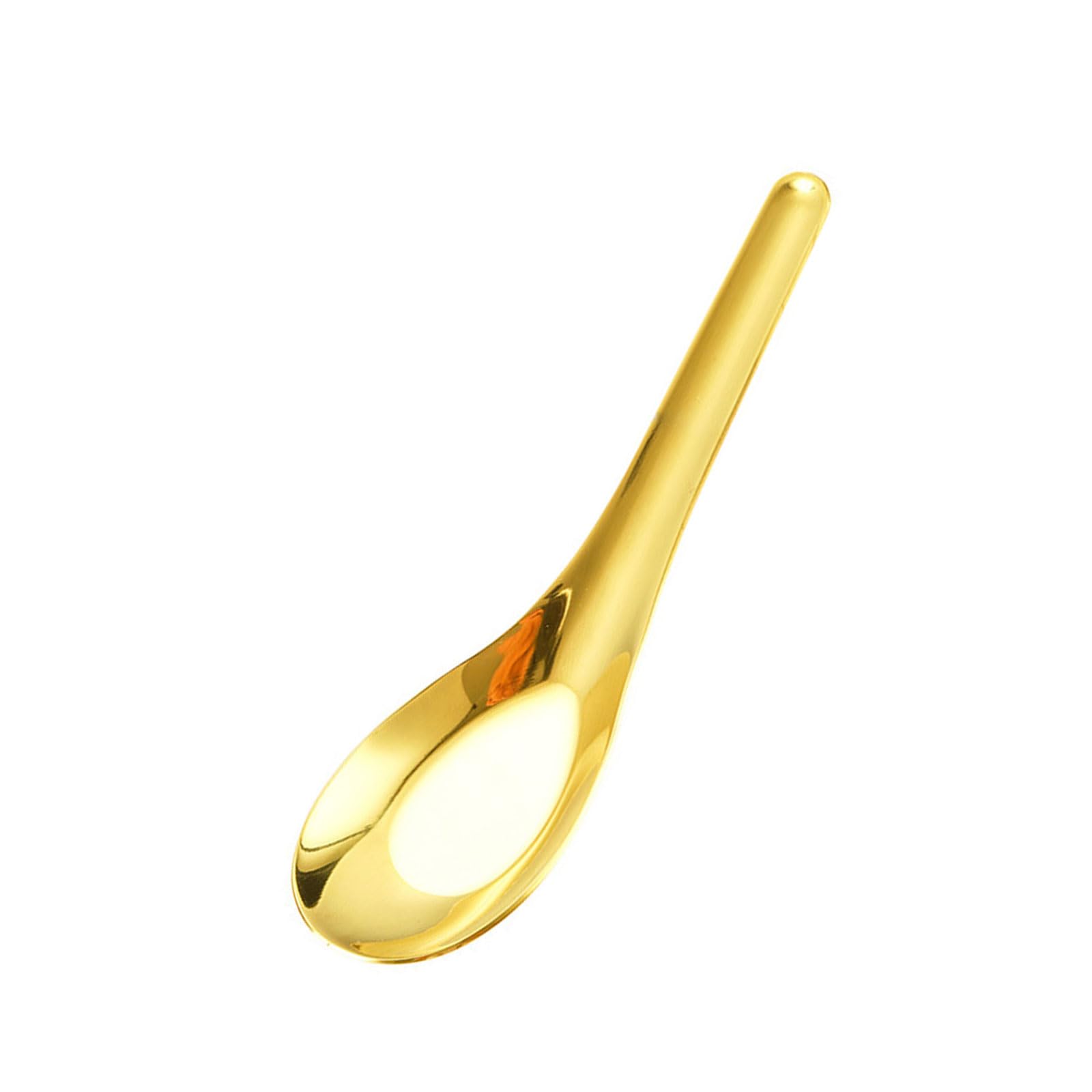 Tsophreniq Of 6 Metal Soup Spoons Elegant Spoons Fruit Spoon Dessert 304Stainless Steel Texture for Dining and Cooking Elegant Set
