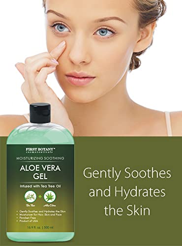 First Botany 602519445572 Aloe Vera Gel From 100 Percent Pure Aloe Infused With Tea Tree Oil thumb #4