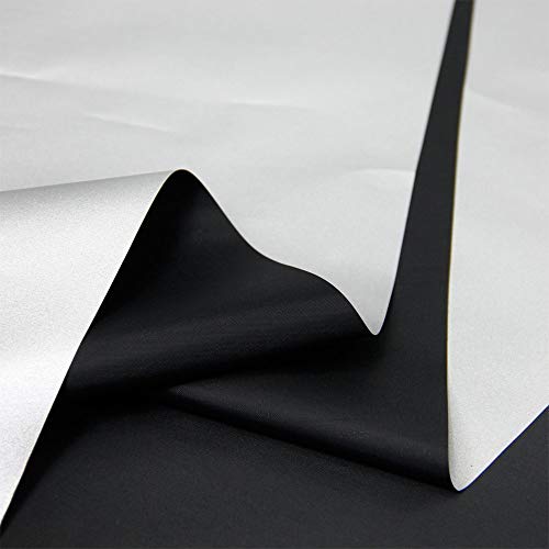 Blackout Drapery Shade Fabric Black and Silver 100 Percent Shading Light Waterproof Sunshade Cloth Light Weight (3Yards) by David accessories - Used condition - US$17.09