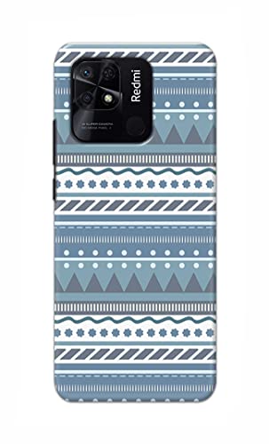 Image of Plastic Printed Hard Back Cover Case for Redmi 10 | Redmi 10 Power Back Cover (Seamless Geometric Tribal Pattern) -1803