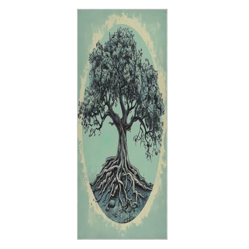 Wassud Towering Trees Yoga Towel Mat with Organizer Bag Sweat Absorbent Yoga Mat Towel Non Slip for Hot Yoga Pilate Fitness 27