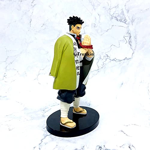 Image of Trunkin Demon Slayer Gyomei Himejima Action Figure The Stone Hashira Figurine Standie Collectible Figure Manga Weeb, 3.94 Inch, 10 cm