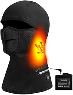 ANTARCTICA GEAR Heated Balaclava Face Ski Mask Windproof Warm Heating Hat for Motorcycle Riding Women Men Black