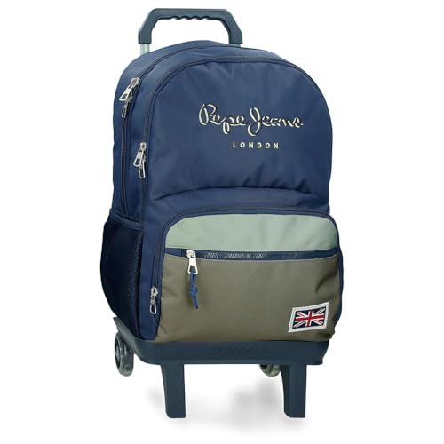 Sac à dos scolaire trolley Pepe Jeans Arwyn marine 15.6 pouces par Joumma Bags