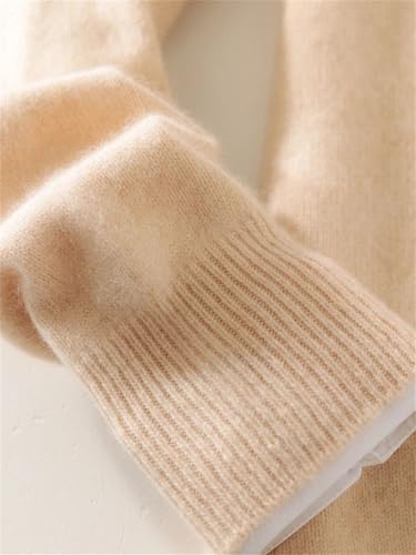 Men's Thickened Warm Sweater O Neck Casual Pullover Solid Merino Wool Soft Warm Knitwear Bottom Top4