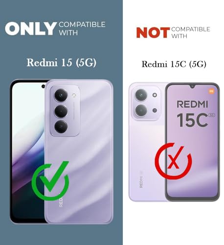 Image of Jkobi Rubberised Back Cover Case for Redmi 15 (Textured Grip Design | Micro-Fiber Cloth Inside | Slim and Light Weight | Soft Touch and Feel)