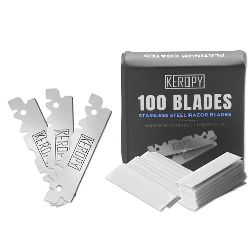 100 'keropy Premium' Single Edge Razor Blades for straight razor, Professional Straight razor blade