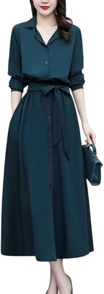 Maxi blusenkleid langarm Clearance