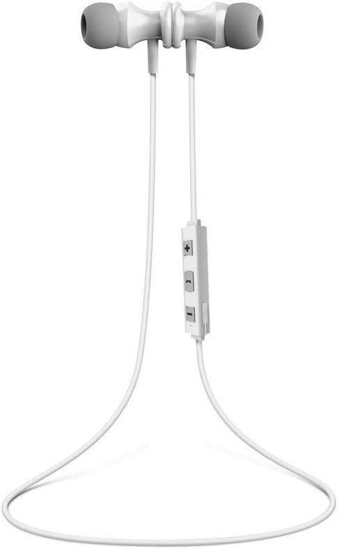 NMPB S2 Bluetooth Headphones๏ผ Wireless Headset Noise Cancelling Sweatproof Earbuds Magnetic Earphones with Mic-White