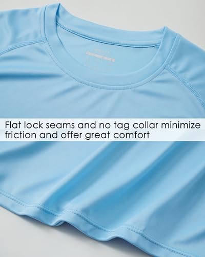 Image of Willit Men's Rash Guard Swim Shirts UPF 50+ Long Sleeve Shirts Sun Protection SPF Hiking Fishing UV Shirt, Blue, 3X-Large