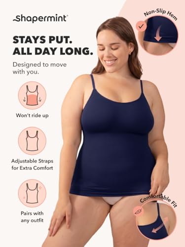 Image of SHAPERMINT Womens Tops - Scoop Neck Cami Body Shaper for Women, Shapewear Tummy Control, Camisole Tank Tops for Women