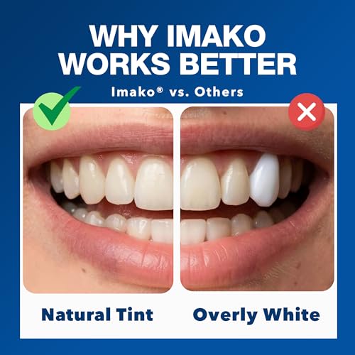 Image of Imako Tooth Tinted Plastic - Moldable Temporary Fake Tooth for Missing Teeth, Chips & Gaps - Natural Color - Made in USA - 4 Pack