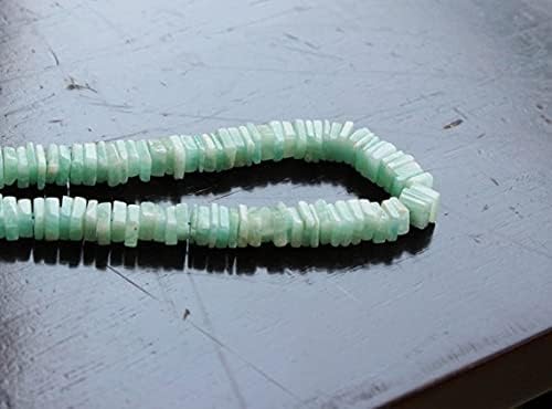 Amazonite heishi facettée aux nuances douces pour bijoux apaisants