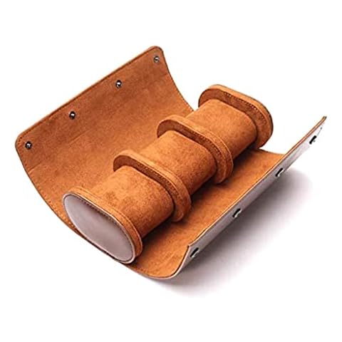 WYPDE Watch Roll Travel Case for Men and Women- 3 Watch Storage and Organizer-Secure Storage with Removable Pillows (Color : A, Size : 22.5x7x10cm) Cover