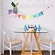 Hefoklu Happy Birthday Banner Geburtstagsdeko Pre-Strung Bunte Dekoration Girlande Erste Baby Dusche Regenbogen Party Supplies Papier Flagge Buchstaben für Erwachsene, Kinder, Mädchen, Frauen Deko