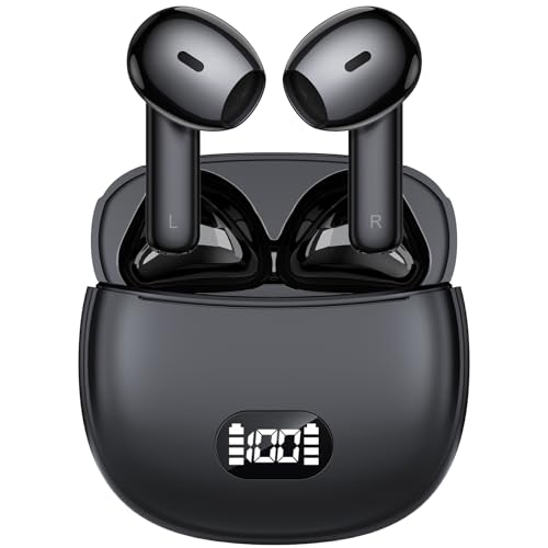 Wireless Earbuds, Bluetooth 5.3 Earbuds in-Ear Headphones with Microphone 30H Playtime, Ear Buds with Charging Case Instant Pairing Lightweight Earphones for Work Sports