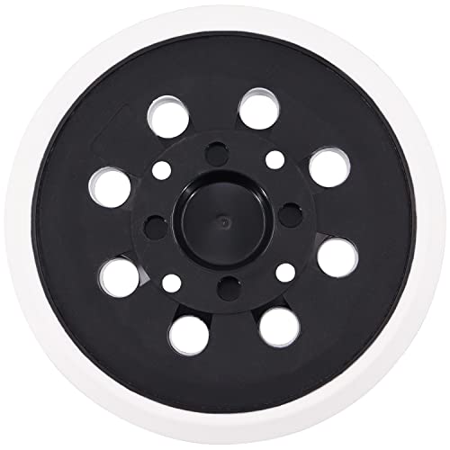 Platorello Abrasivo 125 mm con Gancio e Loop 8 Fori Compatibile con Bosch PEX 300 AE e PEX 400 AE Levigatrice Eccentrica da Poweka (Bianco)