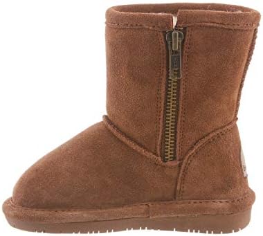BEARPAW Baby Emma Zipper Mid Calf Boot, Hickory, 11 M US Toddler | Image 3