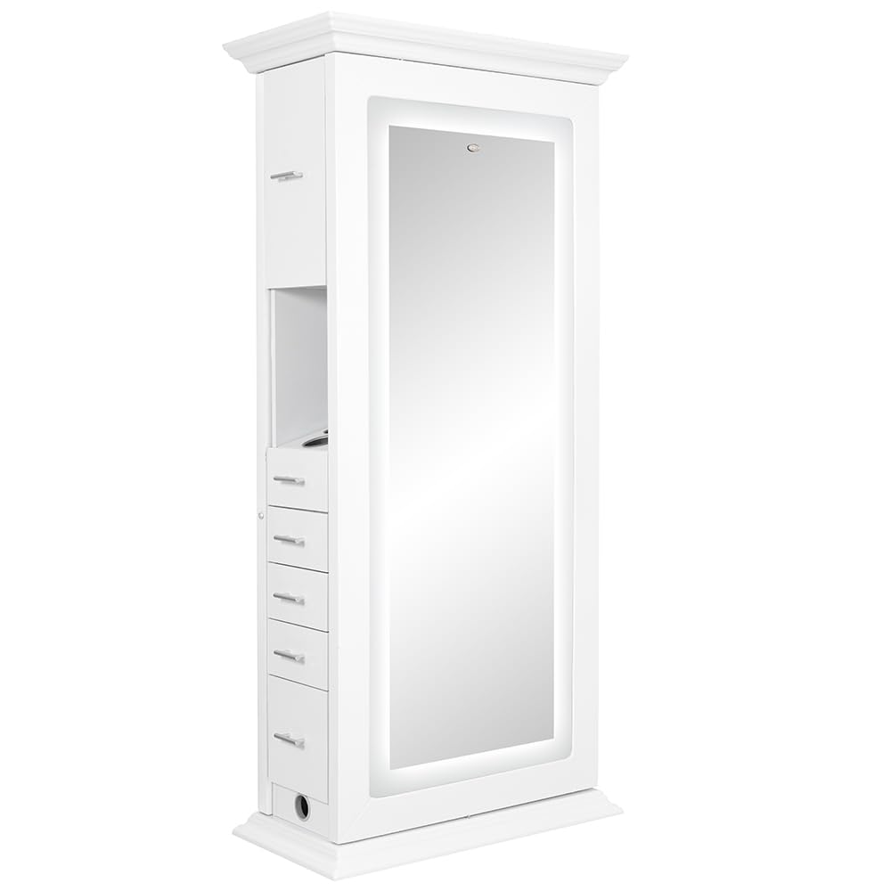 Dir Salon Led Lighted Double Sided Styling Station Beauty Salon Styling Mirror ADONIS