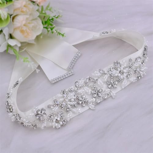 DBFBDTU Women Wedding Belts Bridal Flower Belt For Party Dresses Belt For Bridal Gowns4