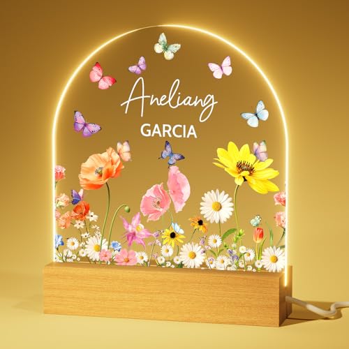 Lámpara de Noche Personalizada Acrílica Multicolor