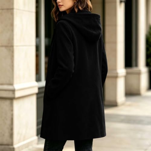 Faux Suede Jacket Women Fall Winter Single Breasted Trench Coat with Pocket - image 4