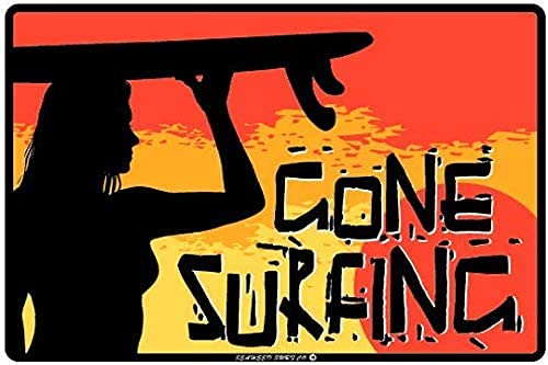 Rifosa Girls A5 12"X8" Gone Surfing Sunset Metal Sign Surf Street Plaque