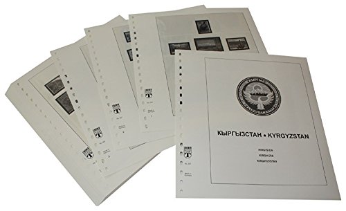 Feuilles pré-imprimées Kirgisistan LINDNER 1992-2002 pour classer ses timbres