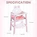 ROBOTIME Wooden Baby Doll High Chair – Pretend High Chair Toys for 18