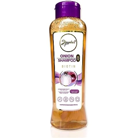 ANYELUZ Onion Shampoo, Cleanses and Reduces Oiliness, Provides Shine and Ideal for all Hair Types, Contains Natural Extracts, Salt and Paraben Free Cover
