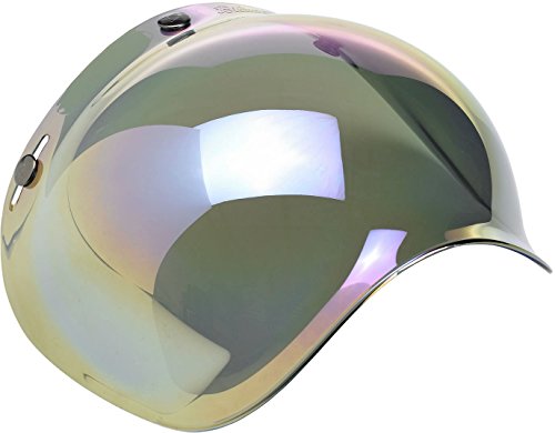 Biltwell Smoke Tint Bubble Shield (Rainbow Mirror, One Size)
